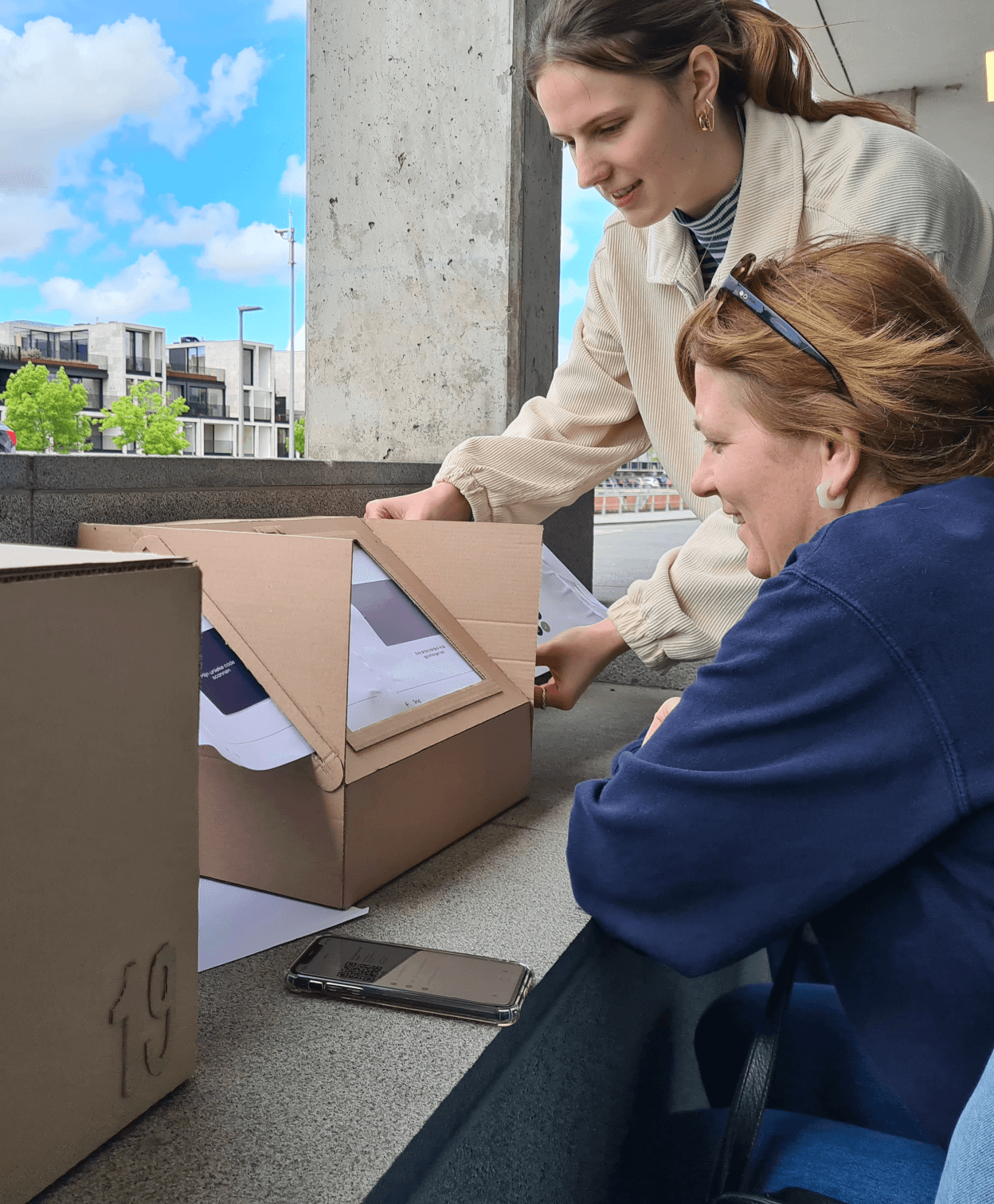 User testing die we hebben uitgevoerd in de straten van Kortrijk