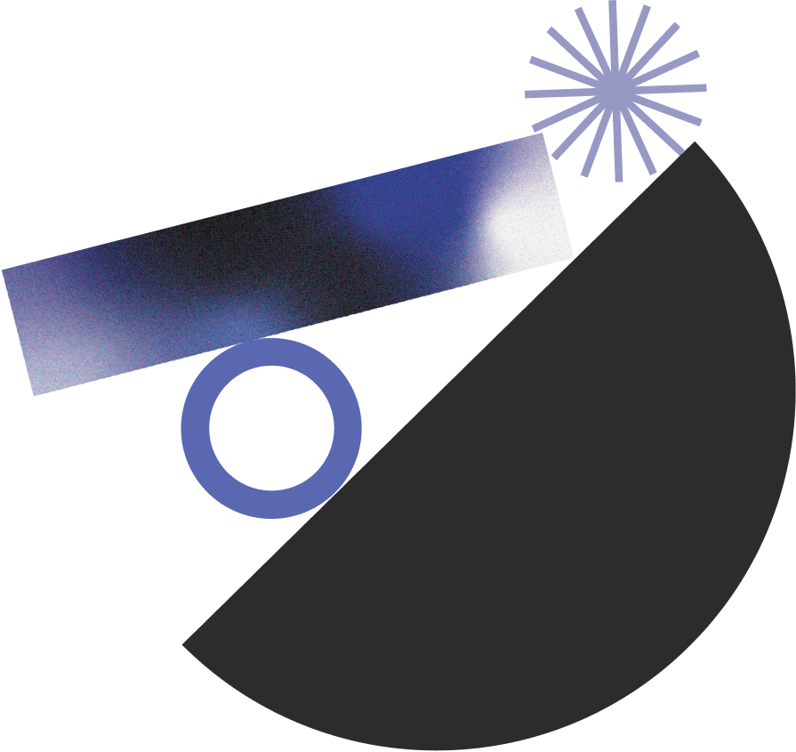 zwarte balk met geometrische figuren